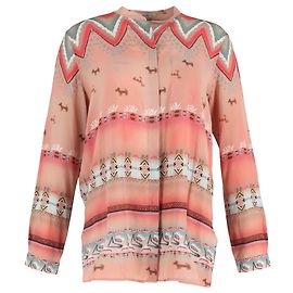 Blusa de manga larga estampada Etro en algodón multicolor Multicolor