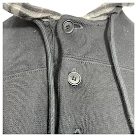 Balenciaga-Moletom oversized com capuz xadrez Balenciaga em algodão preto-Preto