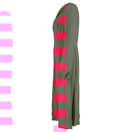 Stella Mc Cartney-Stella McCartney Wrap Front Midi Dress in Pink Viscose-Pink