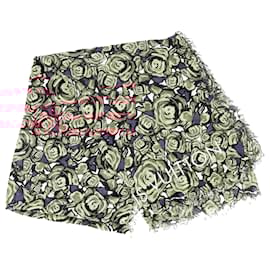 Louis Vuitton-Louis Vuitton Floral Scarf in Multicolor Silk-Multiple colors