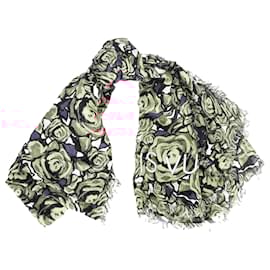 Louis Vuitton-Louis Vuitton Floral Scarf in Multicolor Silk-Multiple colors