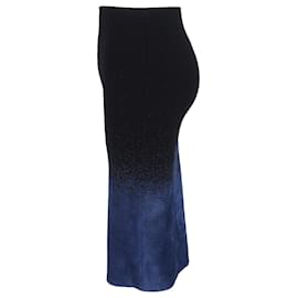 Roland Mouret- Roland Mouret Gradient Midi Pencil Skirt in Black and Blue Wool-Multiple colors