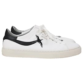 Axel Arigato-Axel Arigato Clean 90 Bird-Embroidery Low-Top Trainers in White Leather-White