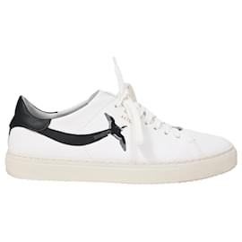 Axel Arigato-Axel Arigato Clean 90 Bird-Embroidery Low-Top Trainers in White Leather-White