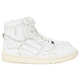 Baskets montantes Amiri Skel en cuir blanc Blanc