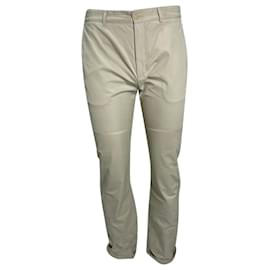 Balenciaga- Balenciaga Straight-Leg Chino Pants in Beige Cotton-Beige