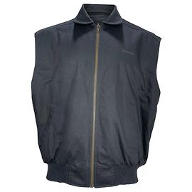 Veste sans manches zippée Balenciaga en coton noir Noir