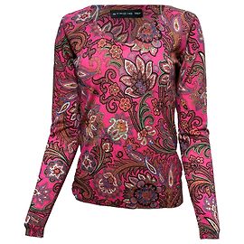 Etro Bluse aus rosa Wolle mit Paisley-Druck Andere