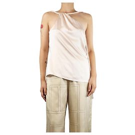 Autre Marque Light pink silk one-shoulder top - size L Pink