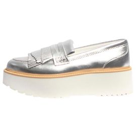 Hogan Silver platform loafers - size EU 36 Silvery