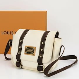 Louis Vuitton-Louis Vuitton Antigua Buzas PM M40042 Shoulder Bag-Cream