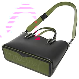 Christian Louboutin-Sac à main en cuir Kabata Mini de Christian Louboutin-Noir,Rouge