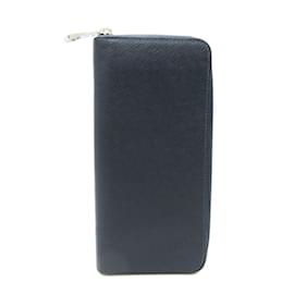 Louis Vuitton-Louis Vuitton Taiga Zippy Wallet-Navy blue