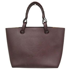 Loewe Anagram A717S72X02 Women's Leather Handbag Dark red