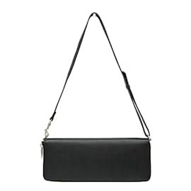 Balenciaga-Balenciaga LEASH CLUTCH 658781 Shoulder Bag-Black