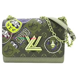 Louis Vuitton-Louis Vuitton Epi Monogram Twist MM Chain Shoulder Bag-Multiple colors,Khaki