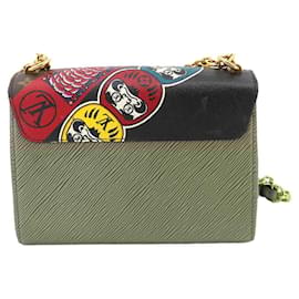 Louis Vuitton-Louis Vuitton Epi Monogram Twist MM Chain Shoulder Bag-Multiple colors,Khaki