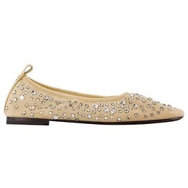 Kristall-Ballerinas - Tory Burch - Nylon - Beige Weiß