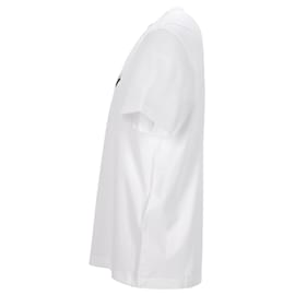 Golden Goose-T-shirt blanc Golden Goose avec logo et étoile verts contrastants-Blanc