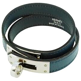 Hermès Kelly doble vuelta Azul marino