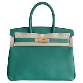 Hermès-Hermes Birkin 30 vert vertigo bag-Green