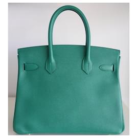 Hermès-Hermes Birkin 30 vert vertigo bag-Green