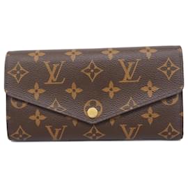 Louis Vuitton-Louis Vuitton Long Wallet Monogram Portefeuille Sarah M62234-Brown,Fuschia