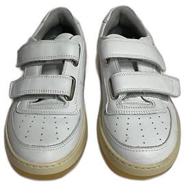 Baskets Acne en cuir blanc avec velcro Blanc