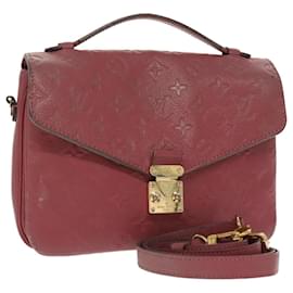 Louis Vuitton-LOUIS VUITTON Monogram Empreinte Pochette Metis MM Bag 2way M43737 LV Auth 98250-Pink