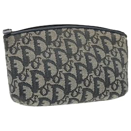 Christian Dior-Christian Dior Trotter Canvas Pouch Navy Auth 99769-Navy blue