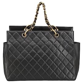 Chanel-CHANEL Matelasse Chain Hand Bag Lamb Skin Black Gold CC Auth yk15908A-Black,Golden