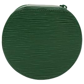 Louis Vuitton-LOUIS VUITTON Epi Ecrin Bijoux 12 Jewelry Box Green M48204 LV Auth 99577-Green