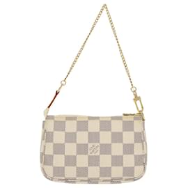 Louis Vuitton-LOUIS VUITTON Damier Azur Mini Pochette Accessoires Pouch N63005 LV Auth 99220-Other