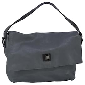 Céline-CELINE Shoulder Bag Leather Gray Auth bs19628-Brown