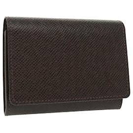 Louis Vuitton-LOUIS VUITTON Taiga Envelope Carte De Visite Case Grizzly M30928 LV Auth 99226A-Brown