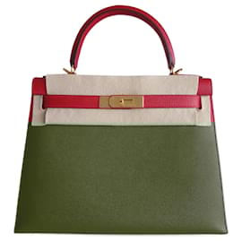 Hermès-Hermes Kelly 28 RED CASAQUE-Red