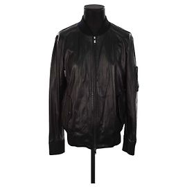 Maison Martin Margiela Lederjacke aus Leder Schwarz