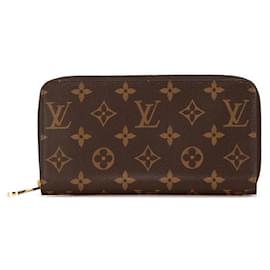 Louis Vuitton-Louis Vuitton Monogram Zippy Wallet Brown-Brown