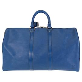 Louis Vuitton-Louis Vuitton Epi Keepall 45 Travel Bag M42975-Blue