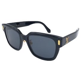 Occhiali da sole Louis Vuitton Confidence Square Nero Oro Nero