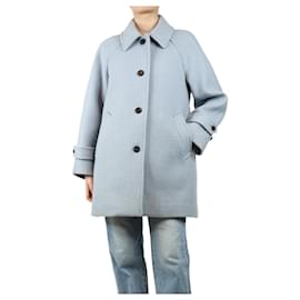 Autre Marque-Greyish blue wool and alpaca-blend coat - size S-Blue