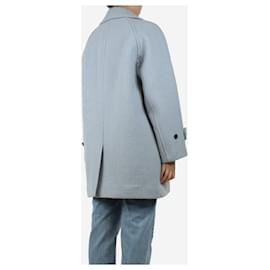 Autre Marque-Greyish blue wool and alpaca-blend coat - size S-Blue