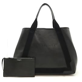 Balenciaga-Balenciaga Leather Tote Bag Black-Black