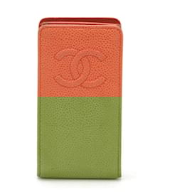 Chanel-Chanel Caviar Skin Coco Mark Smartphone Case iPhone4/4S-Orange