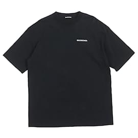 Balenciaga-Balenciaga Logo Print Oversized T-Shirt Black XS-Black