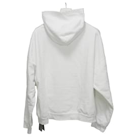 Balenciaga-Balenciaga Cities Paris Logo Wide Fit Hoodie-White