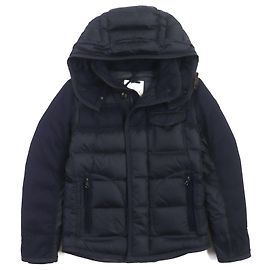 Moncler RYAN Nylon Hooded Down Jacket Navy Navy blue