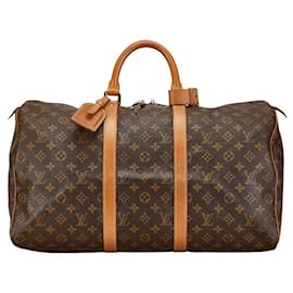 Louis Vuitton-Louis Vuitton Monogram Keepall 50 Boston Bag-Brown