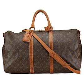 Louis Vuitton-Louis Vuitton Monogram Keepall Bandouliere 50 Bag-Brown