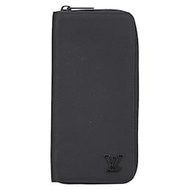 Louis Vuitton-Louis Vuitton Aerogram Zippy Wallet Black Leather-Black